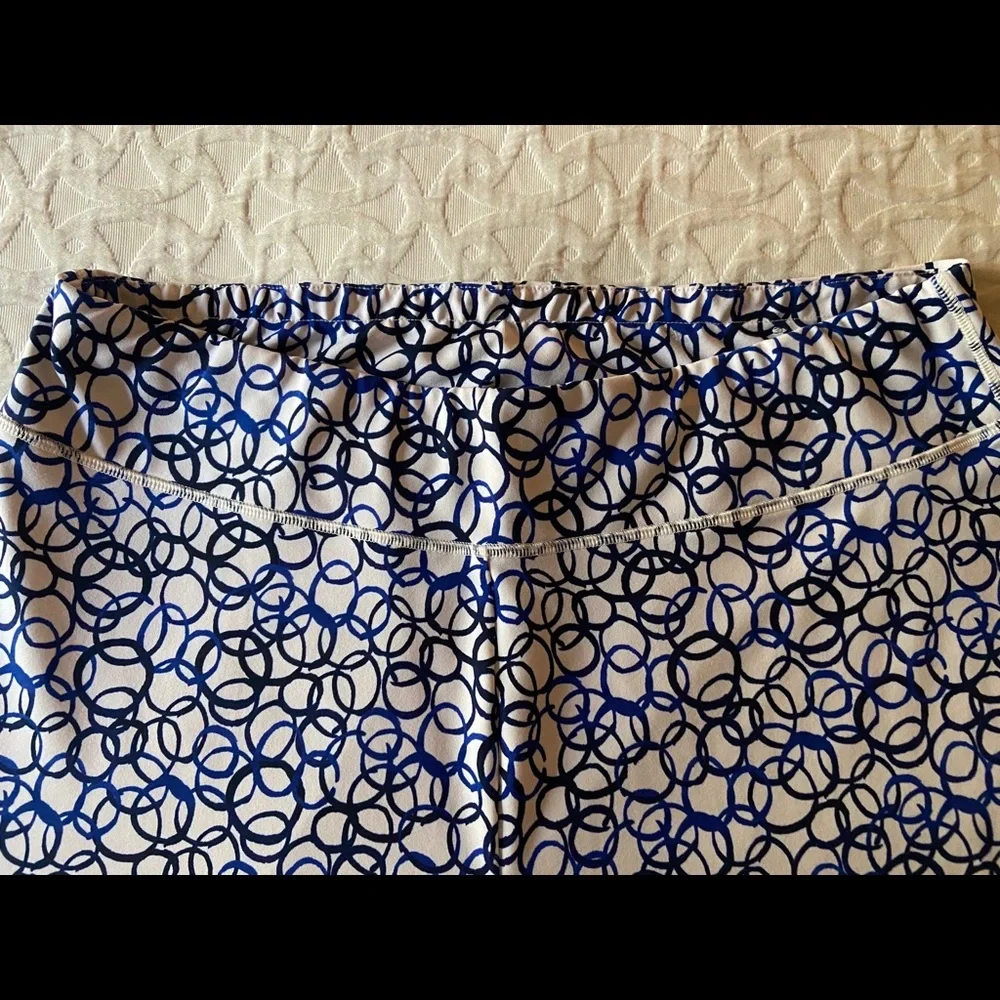 Chico's Blue and Black Patterned Leggings - Picture 3 of 4